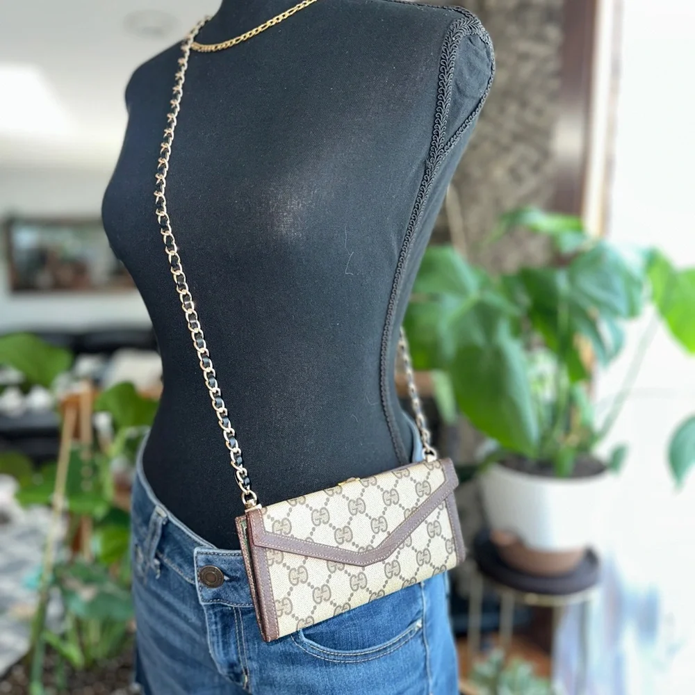 ❌ SOLD ❌ Authentic Vintage Gucci GG Supreme Monogram Long Wallet Clutch Wallet - Picture 5 of 8